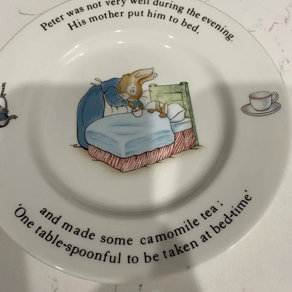 Wedgwood Peter Rabbit Warne & Co 1991 Beatrix Potter 7” Plate - Picture 3 of 4